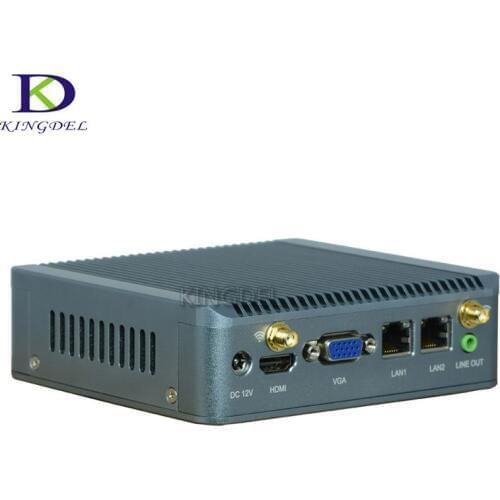 Fanless Mini PC Computer J1800 Nano PC HTPC Dual Lan 3G+SIM support with 8GB RAM 512GB SSD