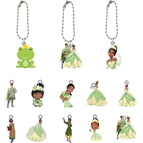 Disney Frog Prince Anime Doll Keychain Acrylic Epoxy Classic Animation Character Accessories Fashion Jewelry Keychain