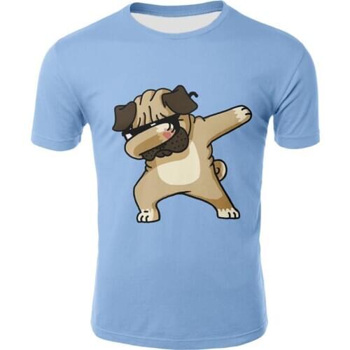 Animal Pug Dog DAB Camisetas Kids Clothes Tshirt T-shirt Boys Girl Camiseta Print Tops Baby Dabbing Unicorn T shirt Shirts Shirt