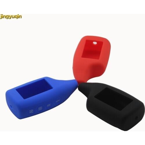 Jingyuqin 50pcs for M5/6/9 Scher-khan Magicar 5 Remote Silicone Case Two Way Car Alarm lcd 2015 Case Key Chain Cover Styling