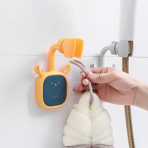 Hot New Adjustable Bathroom Bracket Water Heater Cute Shower Bracket Punch-Free Universal Shaking Head Shower Nozzle Fixed Seat