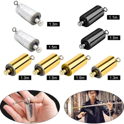 Metal Appearing Cane Tricks Pocket Staff Rod Cane for Professional Stage Street Performance Magician Costume Accessories