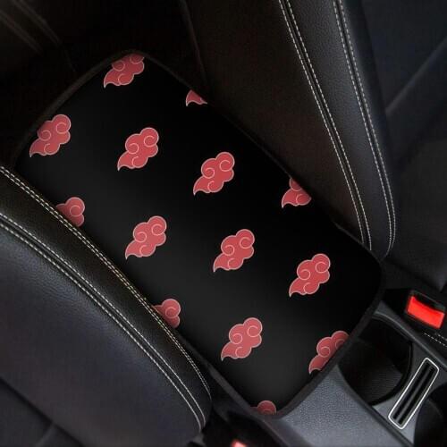 INSTANTARTS Akatsuki Pattern Easy to Install Center Console Storage Cover Car Accessories Car Center Cover Car Armrest Cover