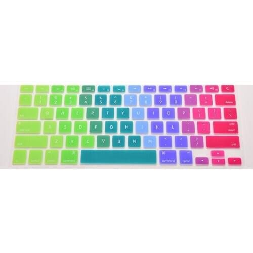 Soft Silicone Rainbow Keyboard Cover Skin For Laptop Macbook Air Pro 13"15"17"