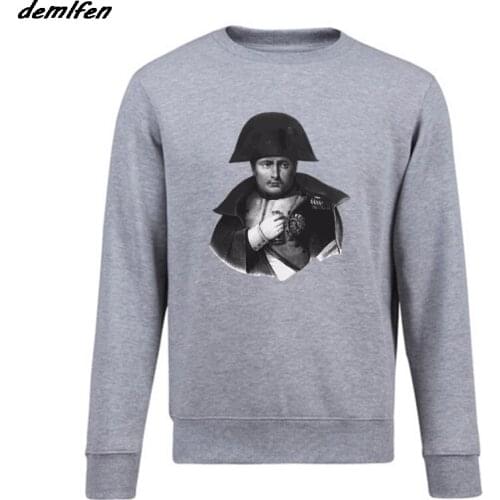 Napoleon Bonaparte Sketch Mens Sweatshirt fashion pullover O-neck Hoodie Hip Hop coat Tops Harajuku Streetwear