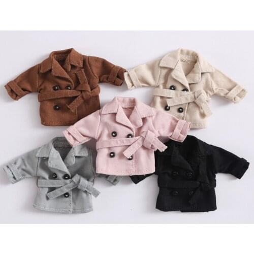 New(Doll Coat) Fashion Cool Doll Clothes Cotton Wine Coat for Doll Accessories Clothing (fit ob11,obitsu11, 1/12 bjd doll)
