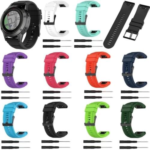 26mm Replacement Silicone Wristband Watch Strap for Garmin Fenix 6X 5X Puls 3 HR ремешок для часов