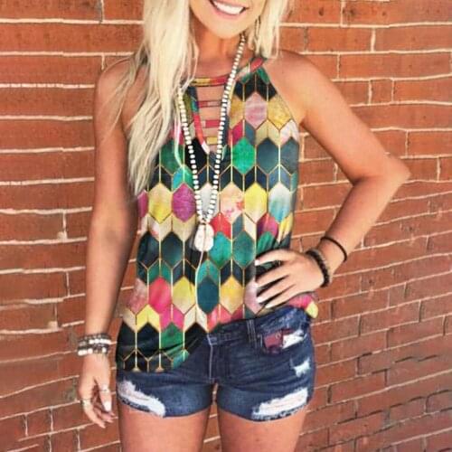 Vest Hollow Off-shoulder Polyester Fiber Round Neck Sleeveless Women Vest for Daily Life t shirt women 2021 fashion xxl