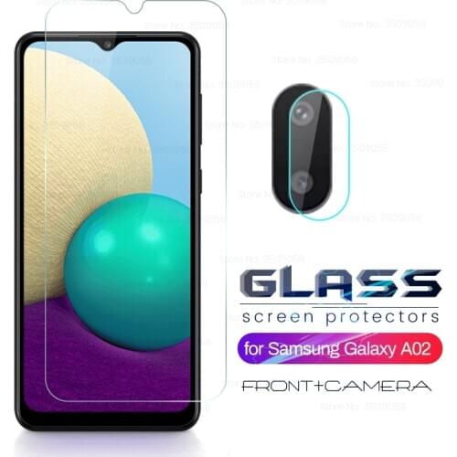 Protective glass for samsung a 02 phone screen camera protectors for samsung galaxy a02 galaxya02 6.5'' tempered glas film cover