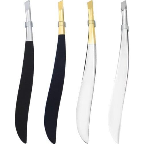 Eyebrow clip beauty stainless steel tweezers false eyelashes oblique eyebrow trimming