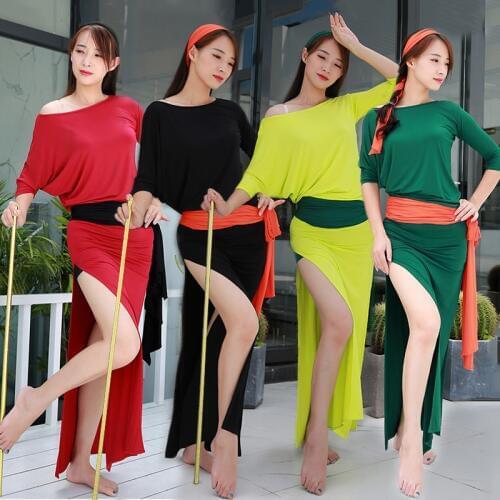 Women 4 Piece Set egyptian belly dance saidi dress Falahi baladi galabeya lycra Costume Belly dance Dress