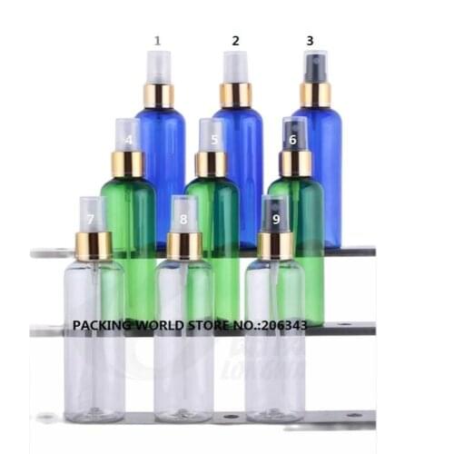 100ml round shoulder plastic PET bottle with mist sprayer pump for water/toilet/toner/sprayer/perfum cosmetic packing skin care