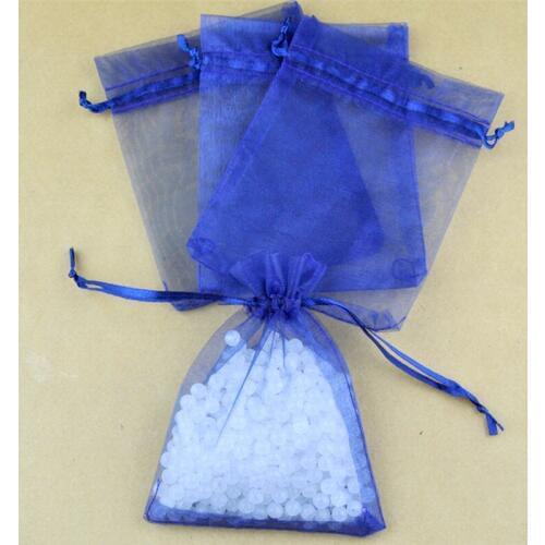 17x23cm navy blue color Drawable Organza Jewelry Bags Embalagem Para Presente Christmas Wedding Gift Bags 100pcs/lot Wholesale