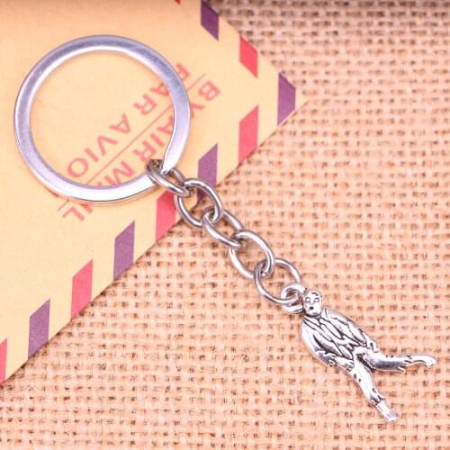 20pcs New Fashion Keychain 12x27mm walking dead zombie corpse Pendants DIY Men Jewelry Car Key Chain Souvenir For Gift