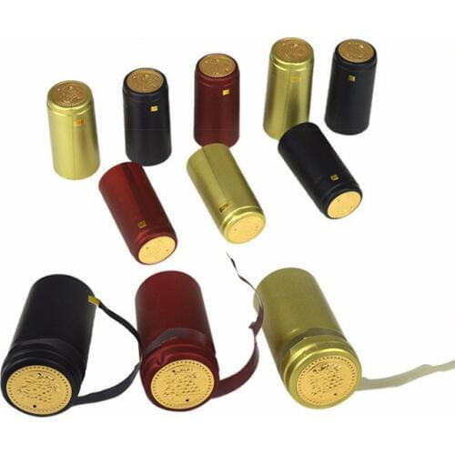 200pcs Pvc Heat Shrink Cap Home Brewing Wine Seal Cover Import Row Material Red Wine Bottle Seal Bar DIY Accessories