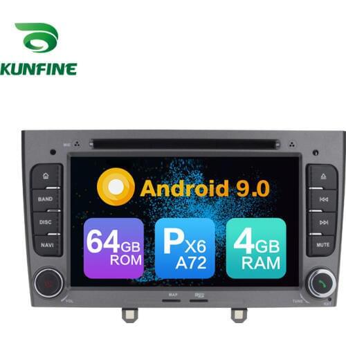 Android 9.0 Core PX6 A72 Ram 4G Rom 64G Car DVD GPS Multimedia Player Car Stereo For Peugeot 308 2008 2009 2010 radio headunit