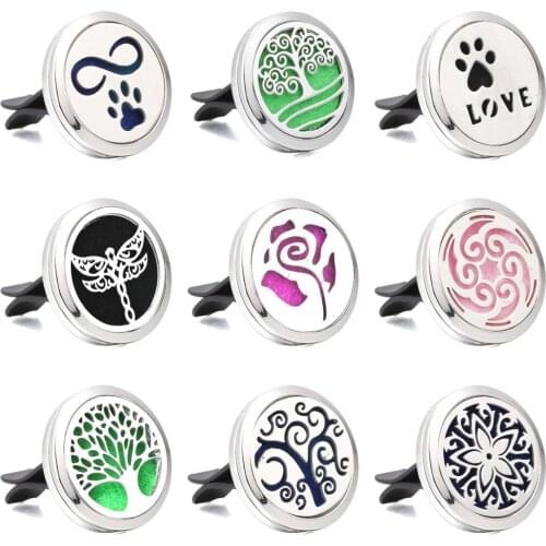 30mm Owl Car Air Diffuser Stainless Steel Freshener Car Essential Oil Diffuser Perfume Aromatherapy Pendant Locket YC006