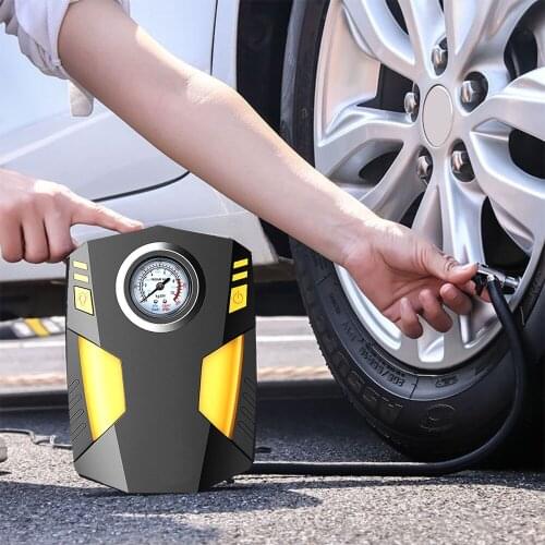 Digital Tire Inflator 12V DC Air Compressor Pump 22-cylinder 150 PSI Tire Pump with Pressure Gauge Emergency LED Light for Car