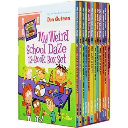 5-12 year Childrens English story book My weird school english picture book help child be reader early education book 12pc/set