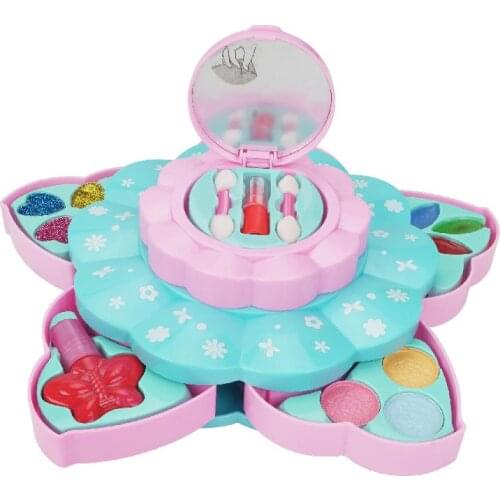 MoFun Princess Baby Makeup Cosmetics Girl Games Toy Simulation Beauty Box Pretend Play House Make Up Games Toys for Girls