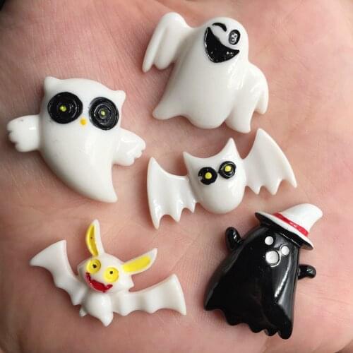 Hand-painted Resin Ghost /Elves Flat Back Cabochon Figurines stone Miniature Christmas Home Decor ornament craft DIY scrapbook