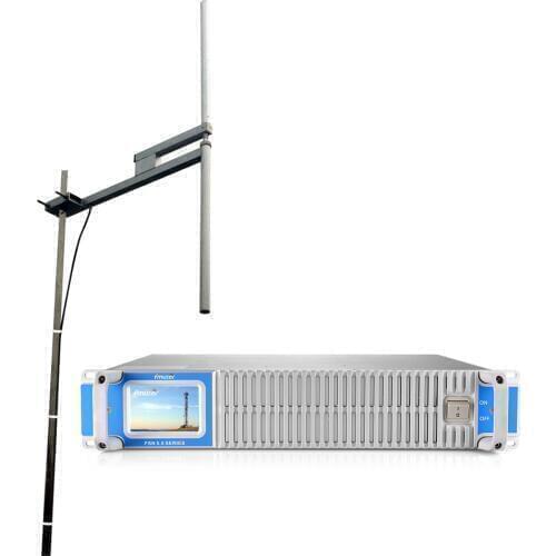FMUSER FSN-1000W 1000watts 1kw FM Transmitter Transmisor FM Radio Broadcast y antena FU-DV2 para estación de radio