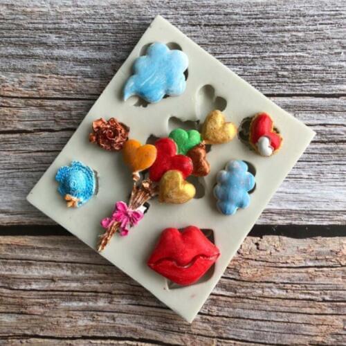 Balloon Lips & Clouds Mold Fondant Cakes Decorating Tools Silicone Molds Sugarcraft Chocolate Baking Tools Cakes Gumpaste Form