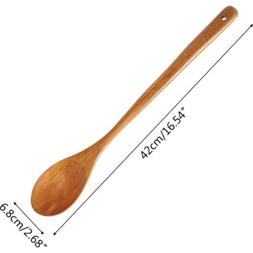 16.5 inch Giant Wood Spoon Long Handled Wooden Spoon For Cooking And Stirring Kitchen Utensil