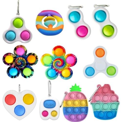 Pops Fidget Toys поп ит Reliver Stress Rainbow Push Is Bubble Antistress Toys Adult Children Simple Dimple Toy To Relieve Autism