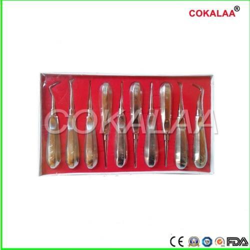 10pc Teeth extraction elevator dentistry dentist dental instrument teeth whitening equipment dentist stainless steel
