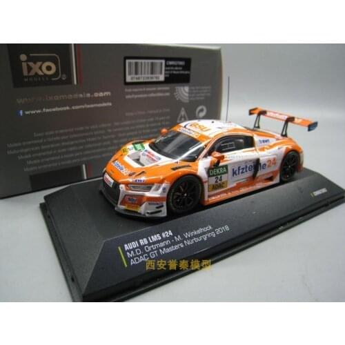IXO 1/43 Audi R8 LMS 24# ADAC GT Diecast Collection of Simulation Alloy Car Model Children Toys