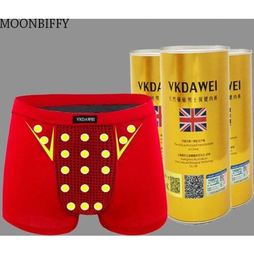 Magnetic Underwear Men Boxer Shorts Prostate Magnet Therapy Panties Male Seamless U Convex Sexy Breathable Underpants