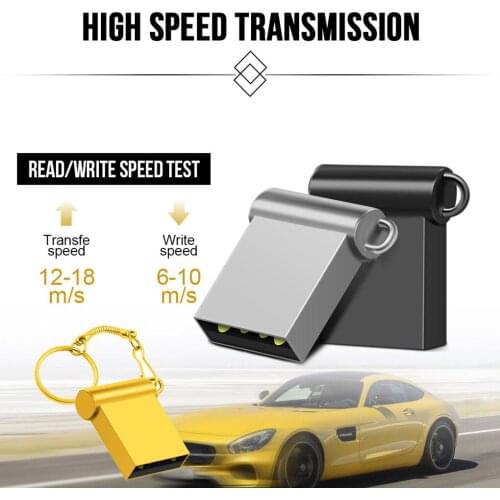 Super Mini Metal Usb Flash Drive 4G 8G 16G Pen Drive 16/32/64GB High Speed Memory Stick U Disk 64G Pendrive 2.0 Memoria Usb