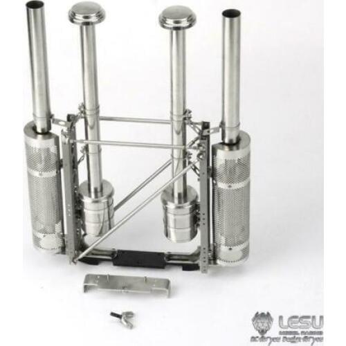 LESU Metal Air Filter Exhaust Pipe 1/14 RC King Hauler Globe Liner Tractor Truck TH14464
