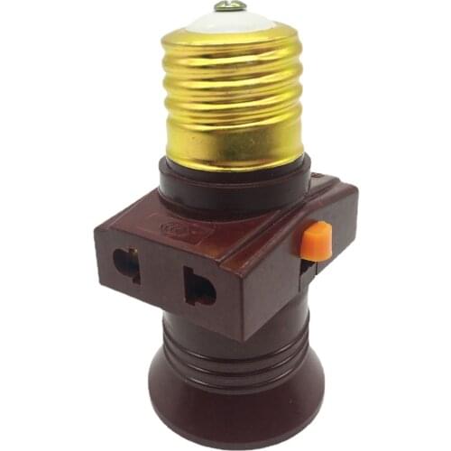 E27 double screw multi-purpose socket switch lamp holder US / EU plug socket lamp base lighting accessories 110V-240V