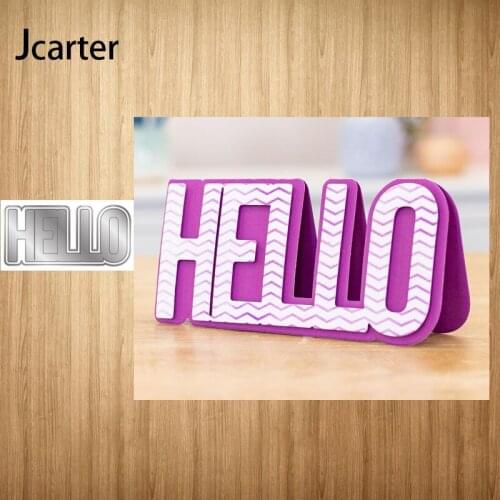 2021 New Arrival Metal Cutting Dies Hello Letters Craft Handmade Knife Mould Blade Punch Stencils Dies Cut Scrapbooking Model