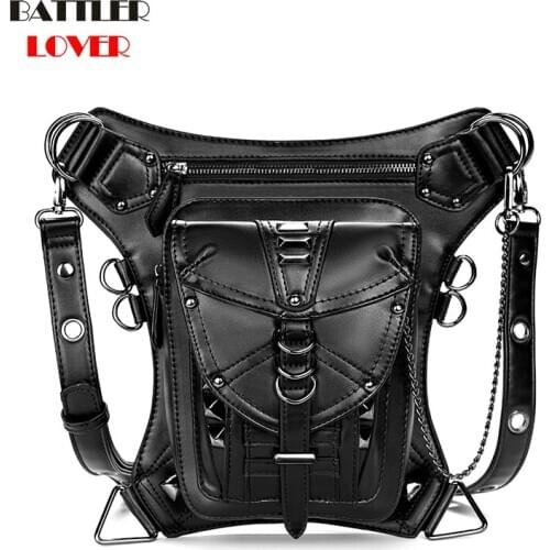 Steampunk Waist Leg Bags Women Men Victorian Style Holster Bag Motorcycle Thigh Hip Belt Packs Messenger Shoulder Bags
