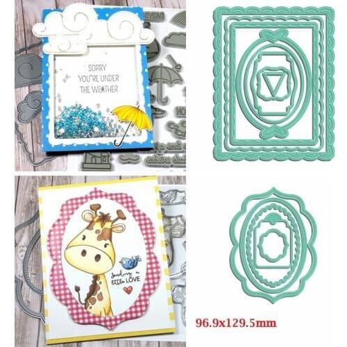 Cloud Rectangle Frame Metal Cutting Dies Stencils For DIY Scrapbooking Decoration Embossing Supplier Handcraft Die Cut 2019