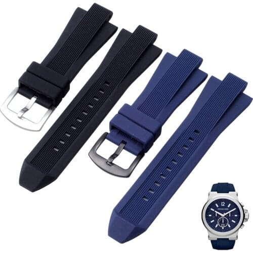 Strong Flexibility Rubber Watchbands For Michael Kors MK9019 MK8295 MK8492 MK9020 MK9020 Mens Wrist Watch Bracelet Watch Straps