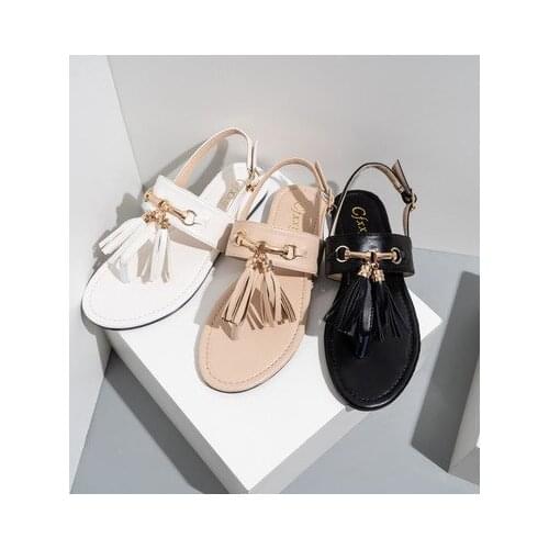 SZSGCN Summer Sandals Women Bohemia Tassel Toe New Ladies Shoes Fashion Woman Casual Beach Shoes Womens Flip Flops Slipers Flat
