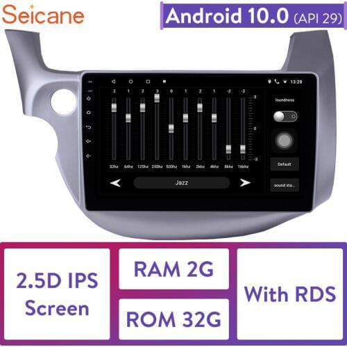 Seicane 10.1 Inch 2din Android 10.0 HD 1024*600 Touchscreen Car GPS Stereo FM Radio For 2007 2008 2009 2010 2011-2013 Honda Fit