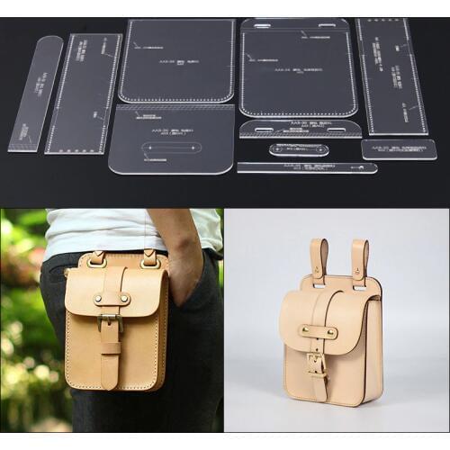 DONYAMY 1 Set DIY Amateur Female Pocket Template Clear Acrylic Patterns Leather handcraft model