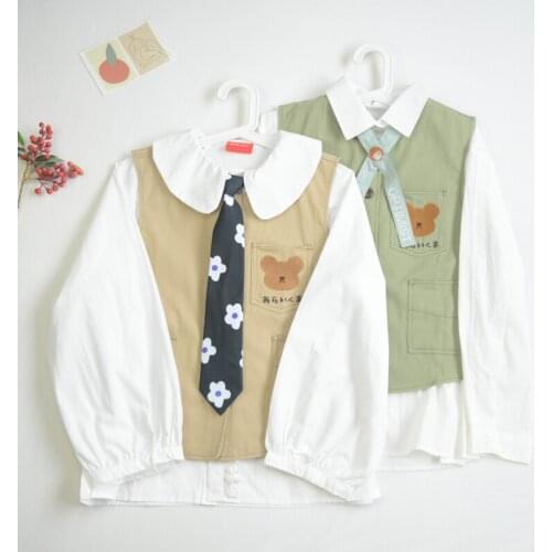 Cute Spring Womens Vest Pullover Sleeveless Bear Embroidery Vest O-Neck Tops Work Clothes Style Sweet Girl