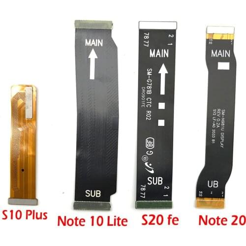 10PCS Main Board LCD Display Connector Flex Cable For Samsung Note 10 Lite Note 20 S10 Plus S20 Fe