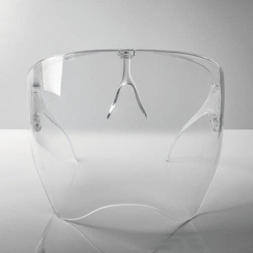 1Pcs Fashion Clear Full Face Shield Unisex Oversize Shield Visor Sunglasses Plastic SunGlasses for Men and Women Anti Oil splash