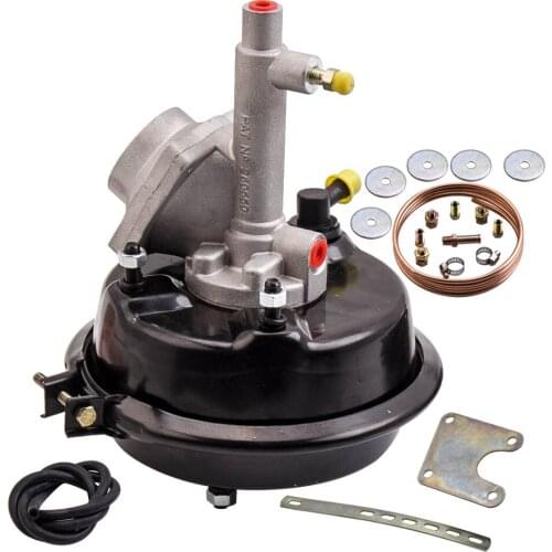 Front Universal 7" inch 820PSI VH44 Remote Mount Brake Booster Fitting Bracket Mounting Kit for 4 Wheel Drum Brakes Models Car