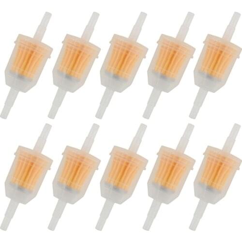 Universal 10pcs Car Petrol Inline Fuel Filter Large Fit 6mm 8mm Fuel Pipes Auto SUV Motorcycle Scooter Part Accessories