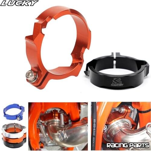 Motorcycle Exhaust Flange Guard Tip Muffler Pipe Clamp FOR KTM 250 300 EXC XC SX XCW FOR HUSQVARNA 250 300 TE TC TX 2017-2021