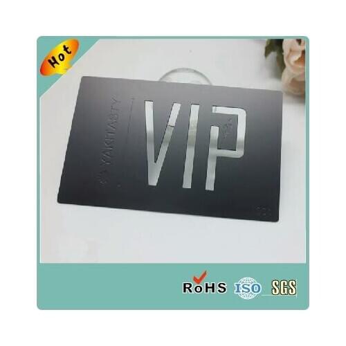 High quality customized metal card black metal membership card VIP card