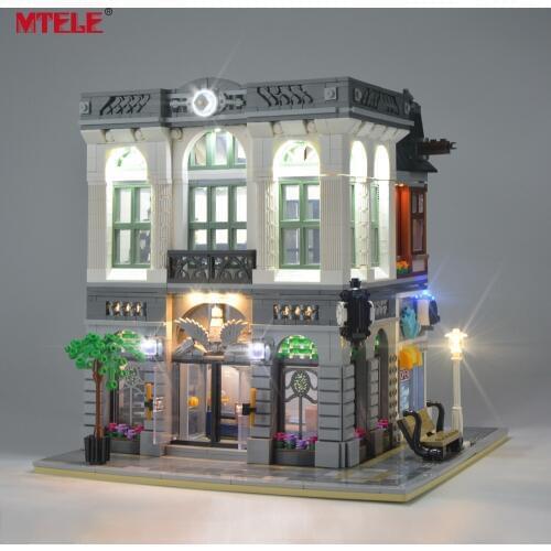 MTELE LED Light Up Kit For 10251 Creator Brick Green Bank (Not Include Model)